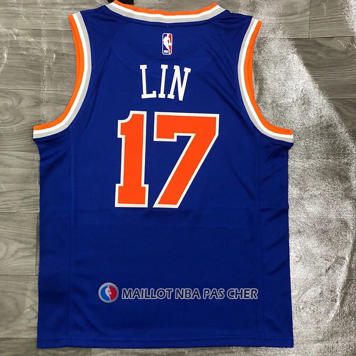 Maillot New York Knicks Jeremy Lin NO 17 Icon Bleu